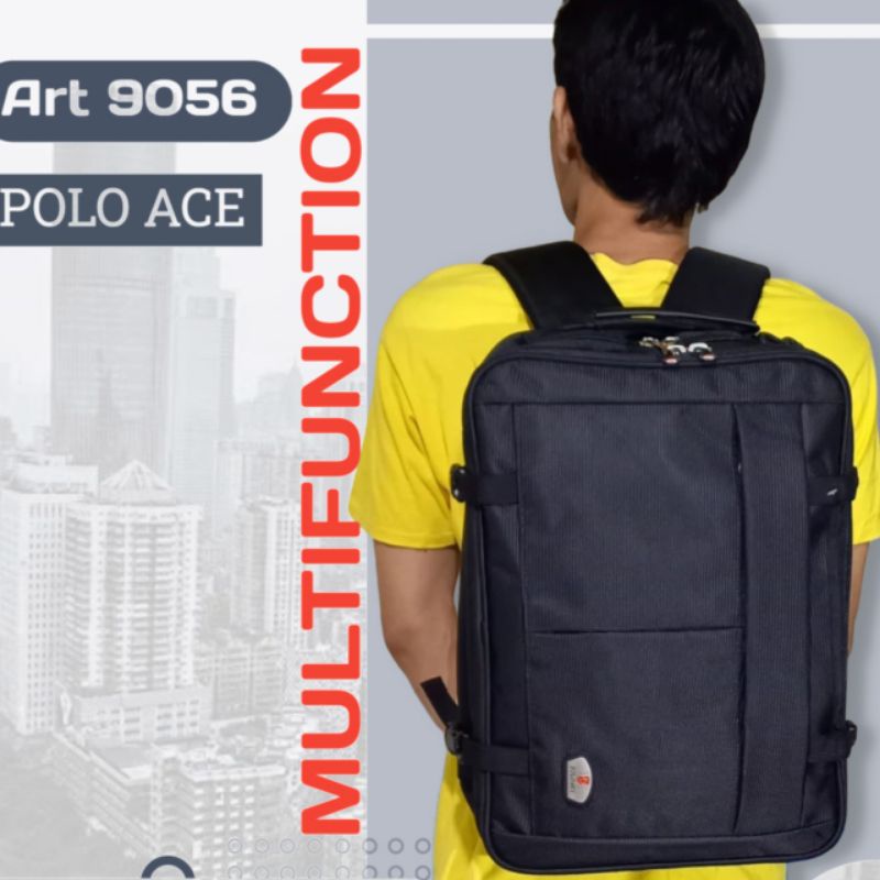 Tas kantor pria /selempang laptop tas kerja multifungsi 3in polo Ace 9056