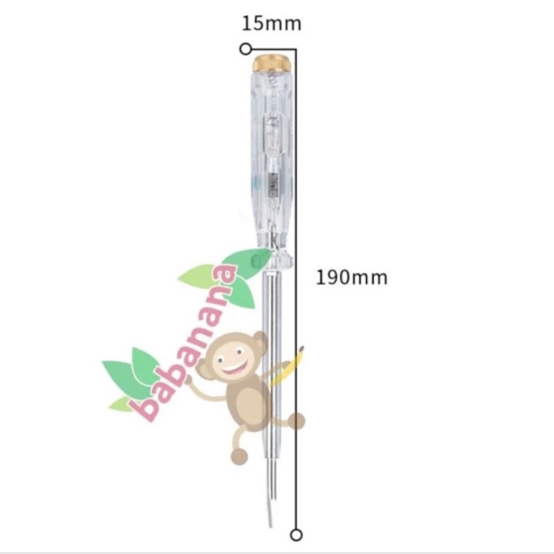 Deli Tespen DL800X 100-500 VAC Test Pen obeng minus alat tes listrik