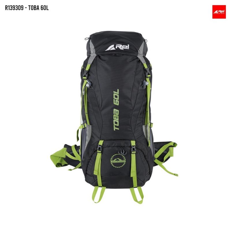 Tas Gunung Carrier Arei Toba 60L - Rei Toba 60L ORI  INCLUDE RAINCOVER - TAS CARRIER AREI TOBA 60L - REI TOBA 60 LITER