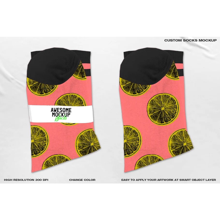 Custom Socks Mockup