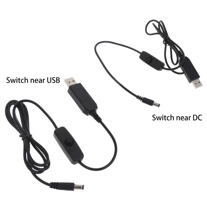 Zzz Kabel Konverter Power Supply Step Up DC 5V Ke 12V USB Dengan Saklar