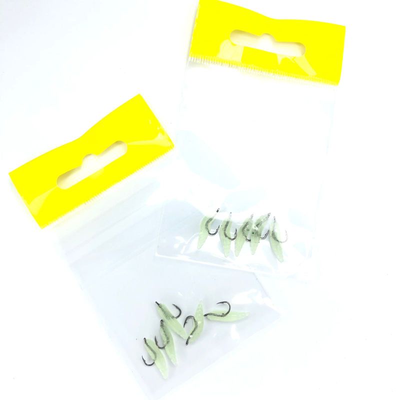 Softlure 18mm + Mata Kail isi 5pcs GID