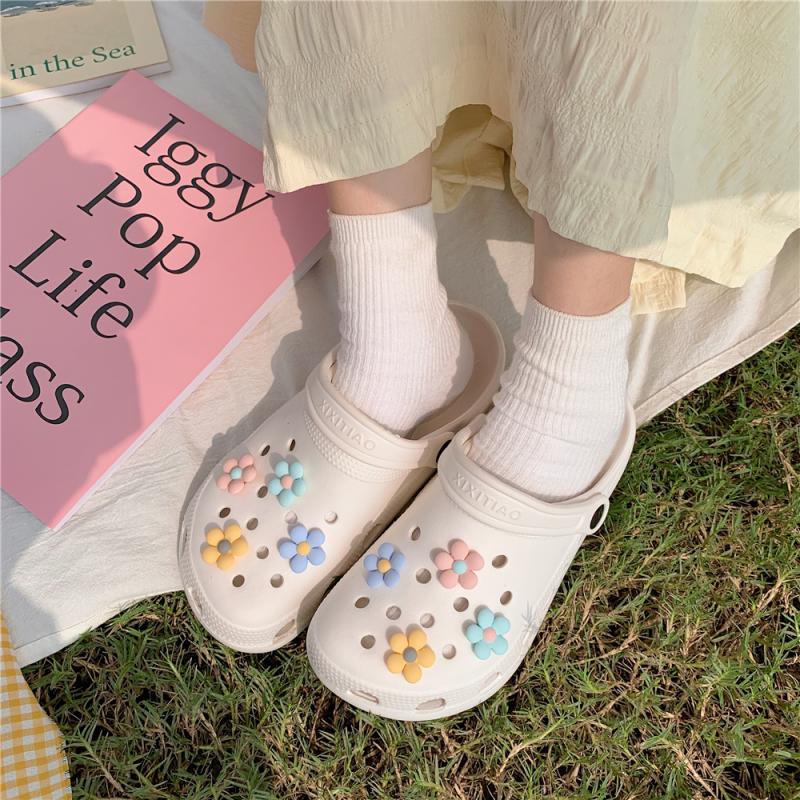 LUMMYSHOP SANDALS WANITA NEW FLOWERY CROC