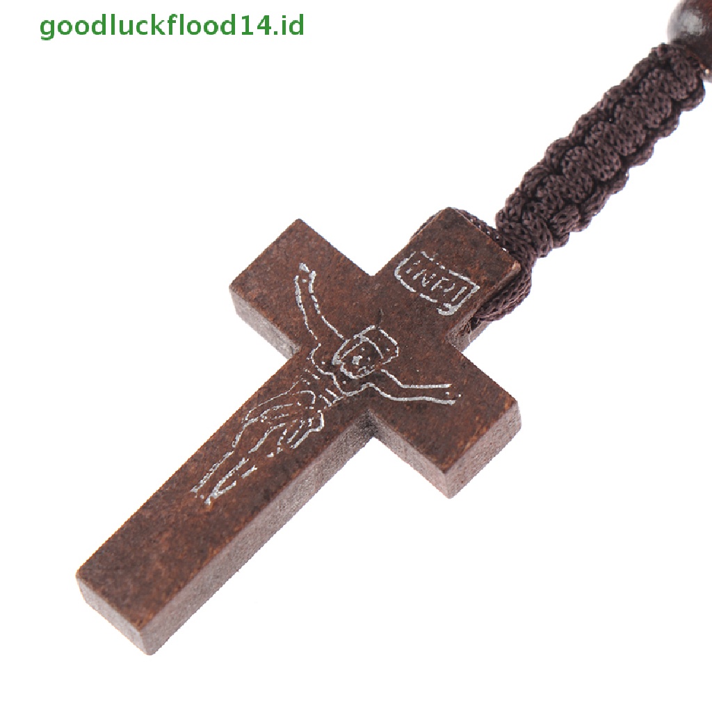 1pc Kalung Rosario Katolik Dengan Liontin Salib Yesus