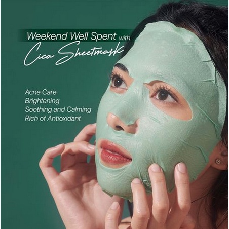 B12 N'PURE cica centella asiatica face mask masker sheet lembar salon perawatan wajah bubuk bilas serum liquid pelembab minyak toner essence treatment kecantikan asli murah npure original bpom