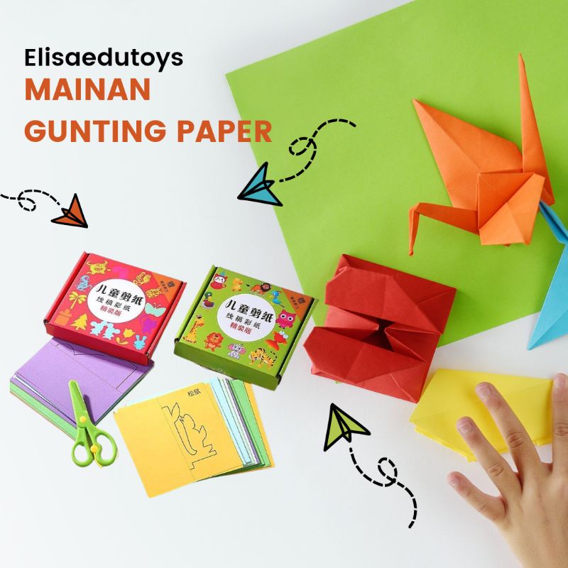 

cutting paper mainan gunting kertas origami paper