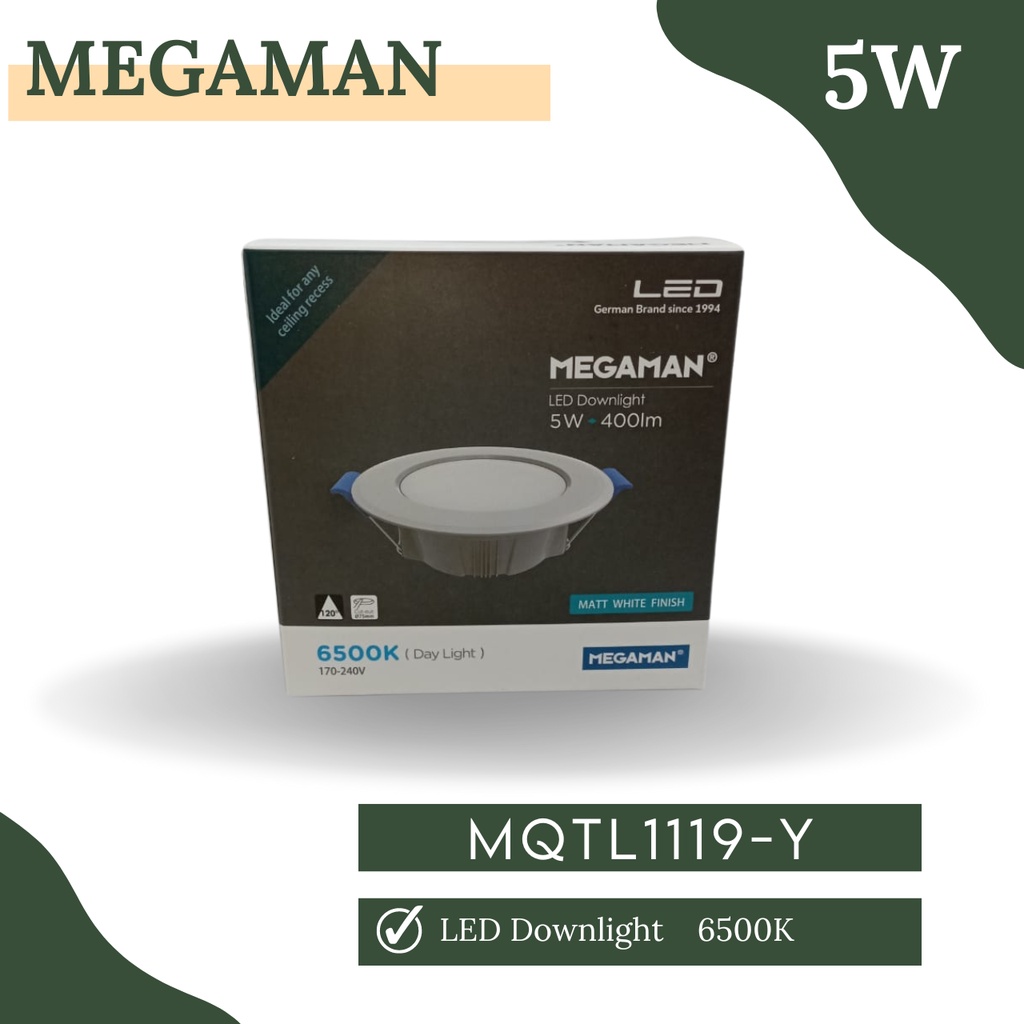 Lampu LED MEGAMAN Downlight MQTL1119 5W 6500K Putih