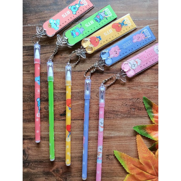 

bolpoin gel bandul penggaris motif lucu