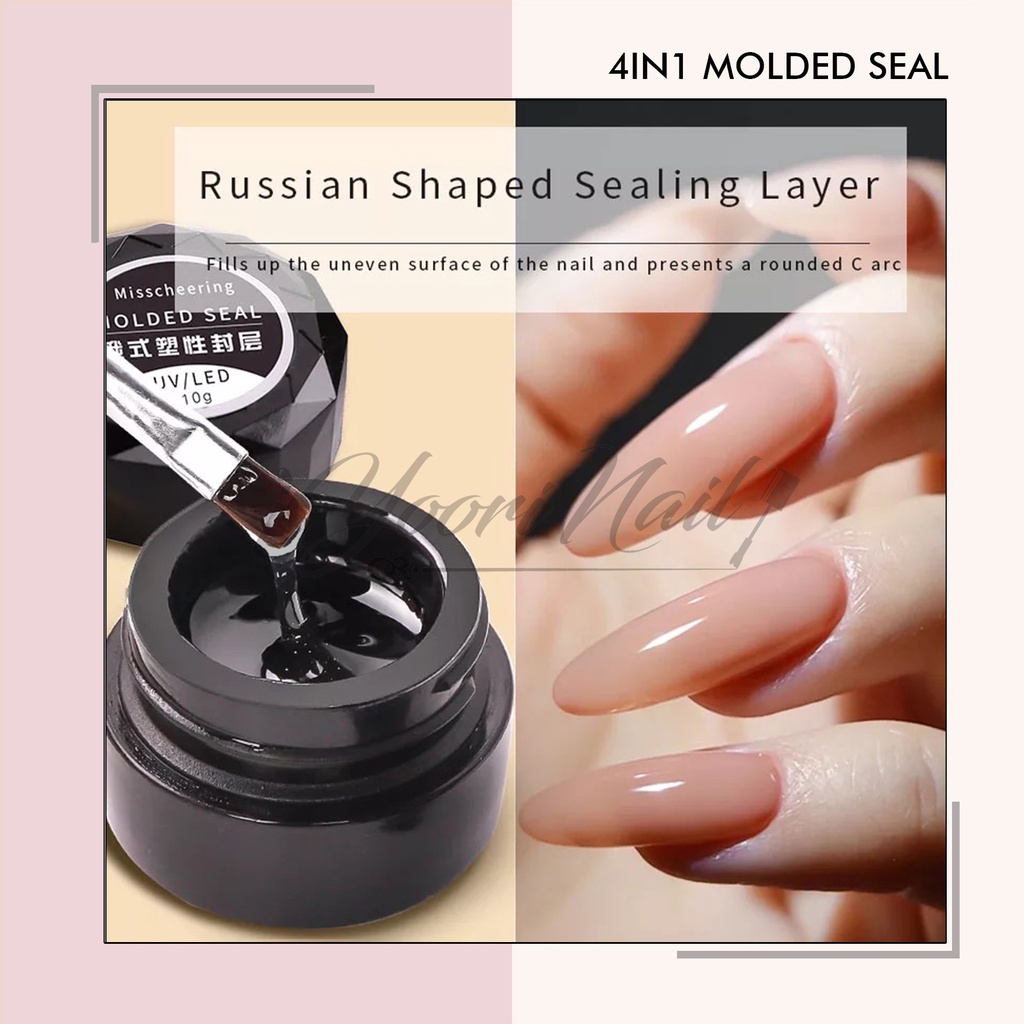 Molded seal 4in1 gel overlay nail repair gel molded seal 3d gel chrome