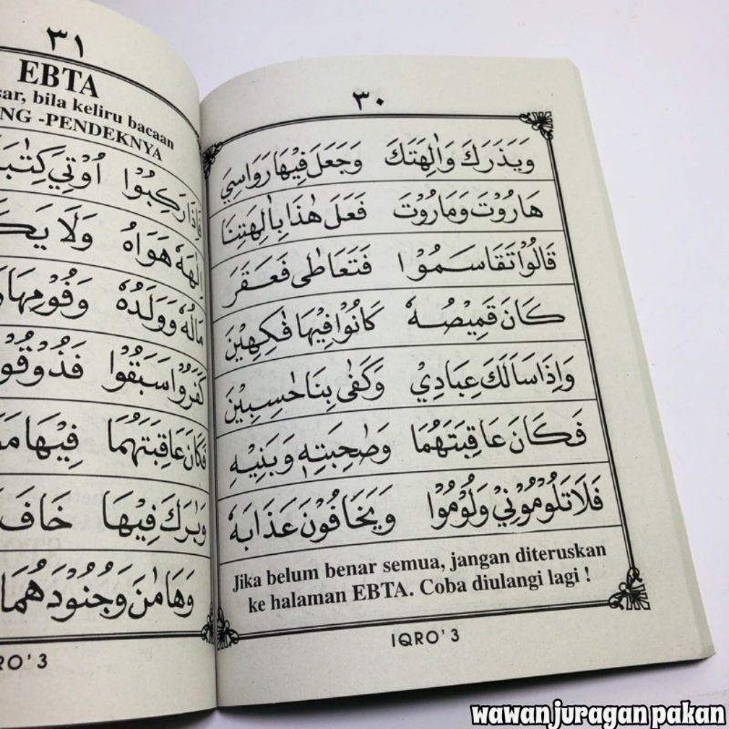 BUKU IQRO' BUKU IQRO ANAK, BELAJAR BACA AL QUR'AN
