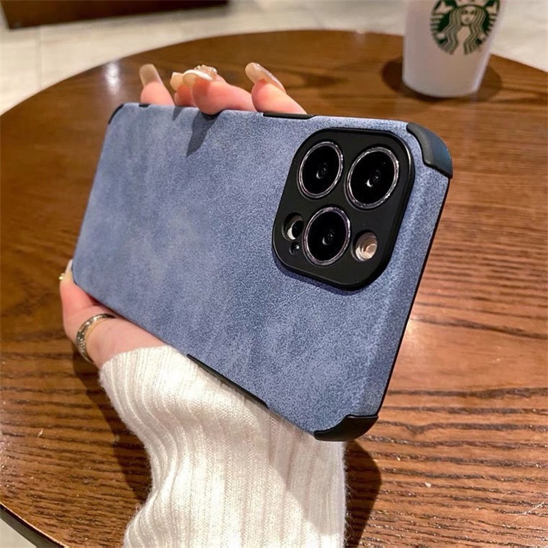 Soft Case Bahan Suede Tahan Banting Tahan Debu Untuk iPhone 13 12 11 Pro X XS MAX 11 XR