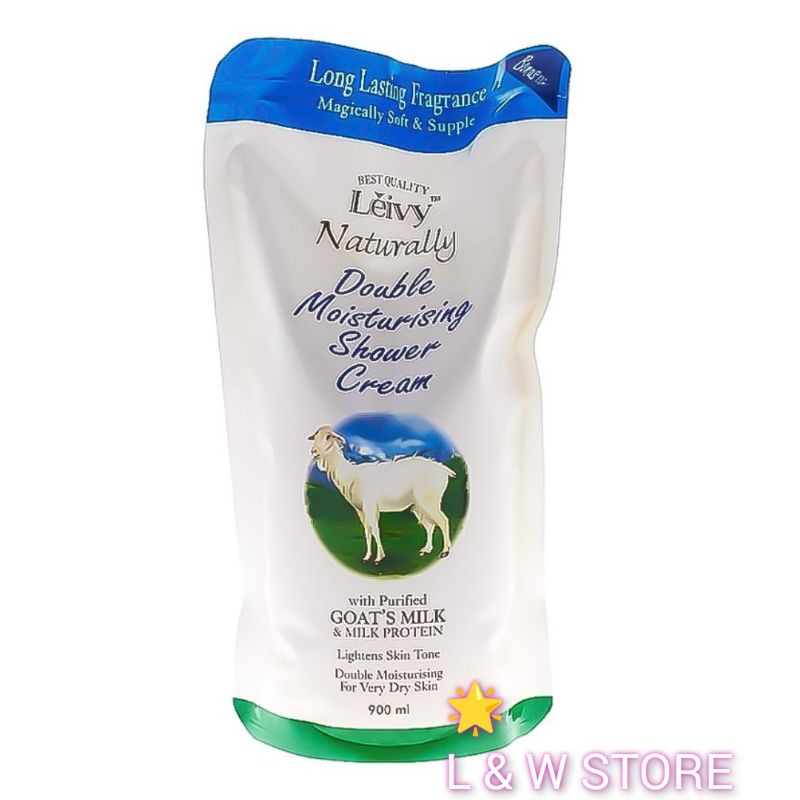 Leivy Shower Cream Goats Milk Refill 450ml