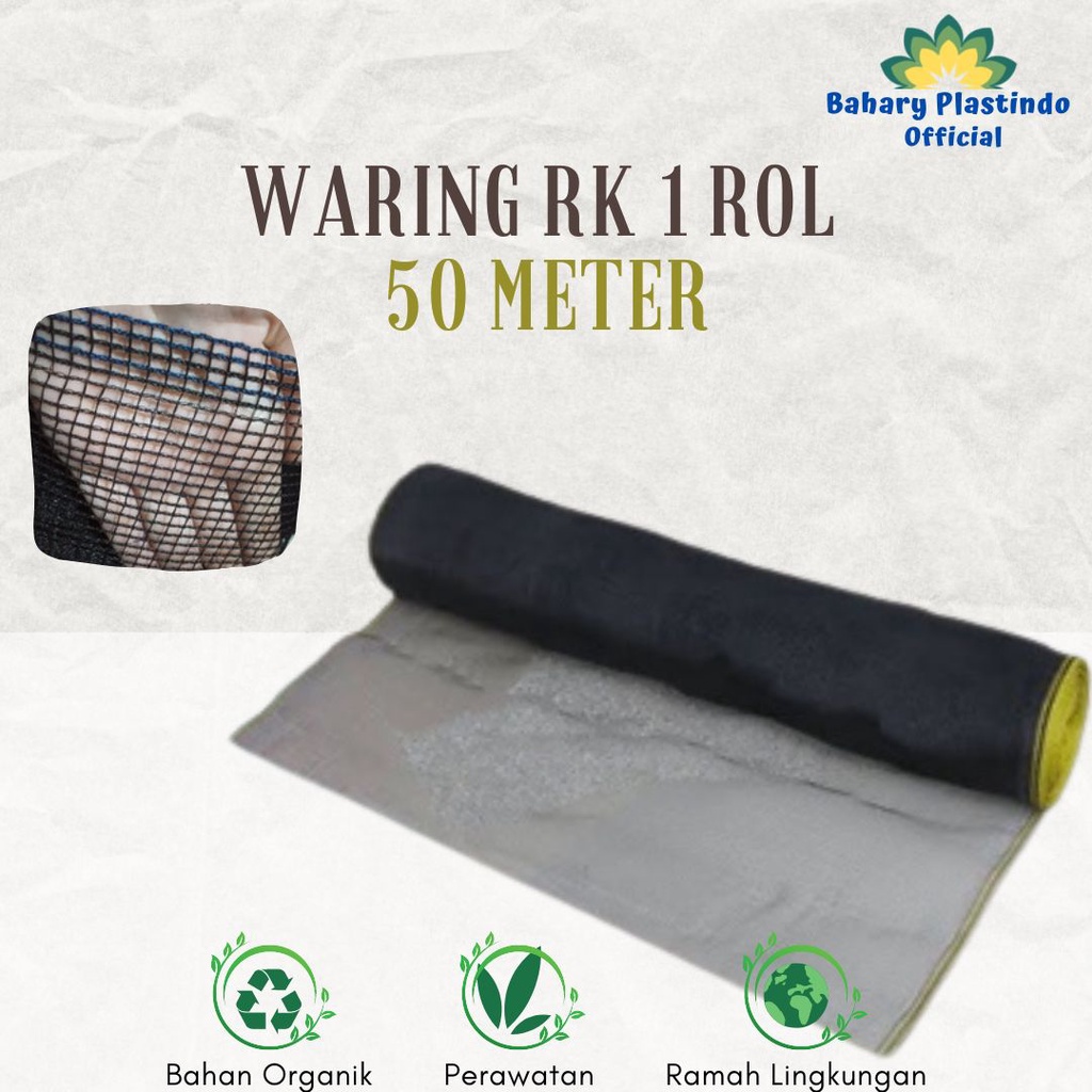 Jaring Waring Ikan Benang Double 1 Roll 50 Meter