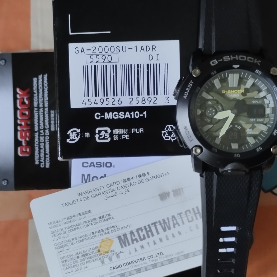 G Shock GA 2000SU 1ADR fullset original second