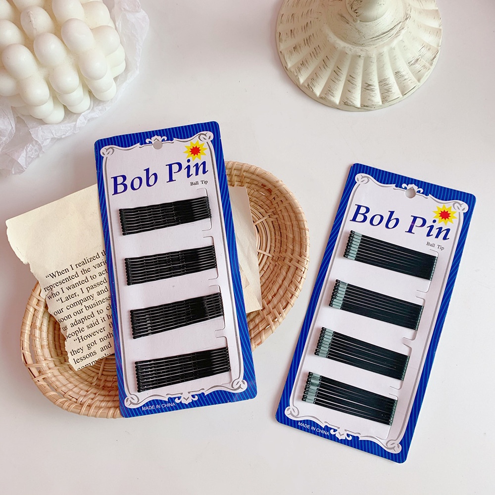 36  PCS - Jepitan Hitam Jepit rambut bobby pin jepit lidi pentul sanggul perapi rambut poni gelombang lurus set tebal kuat kondangan Black