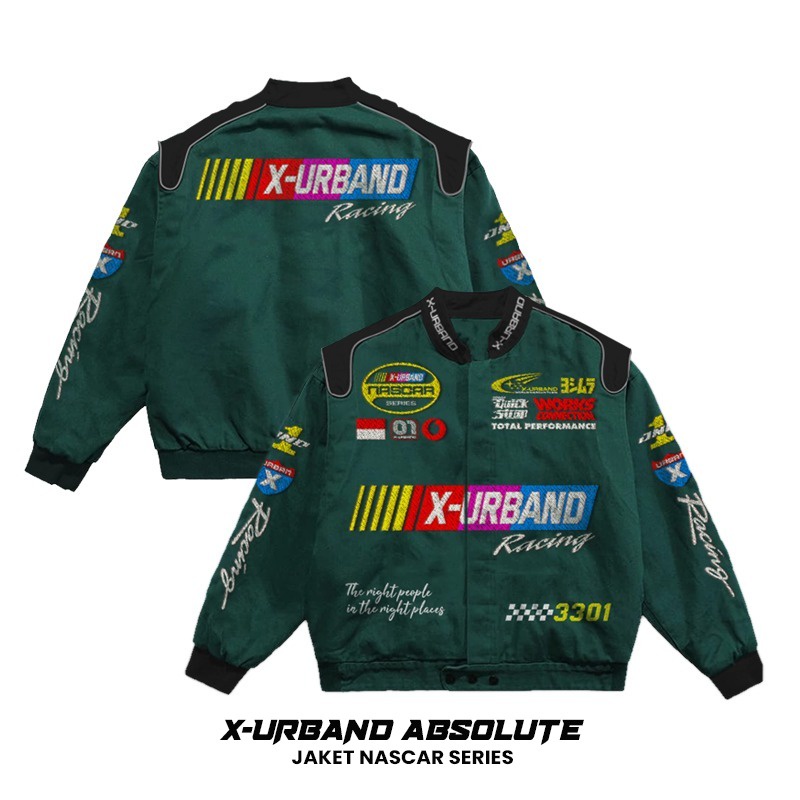 XUrband Jaket Distro Ori Nascar Premium Quality Bahan Japan Drill Tebal dan Kuat XUA