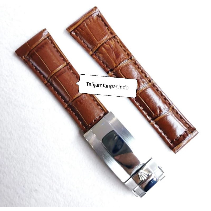 Tali rolex strap jam tangan Leather kulit 20mm pria daytona gmt