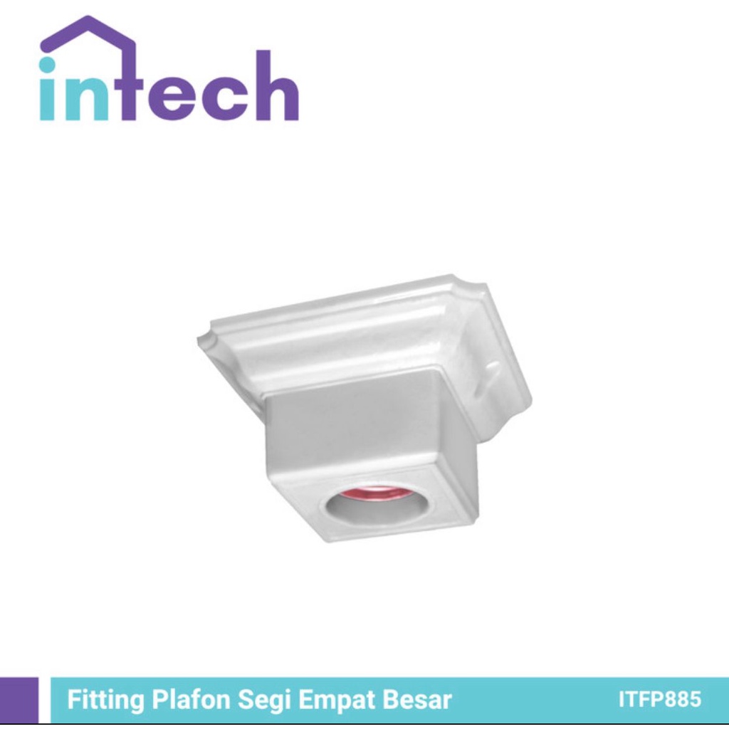 Intech Fitting Lampu Segi Plafon ITFP885 Fitting Lampu Kotak Intech