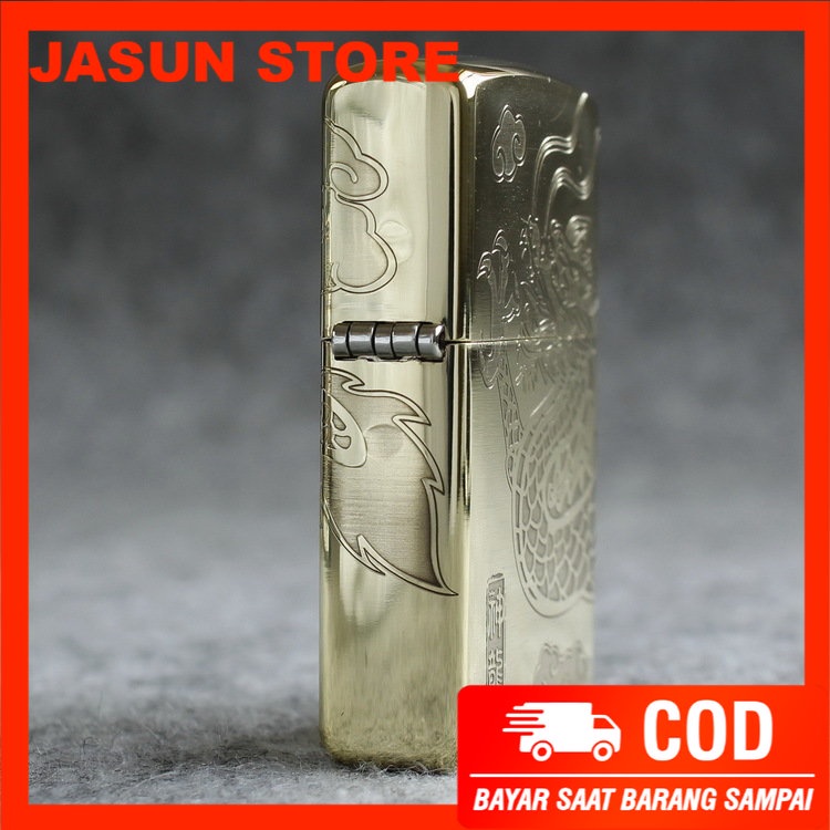 Korek Api Zippo Premium Gold Motif Naga