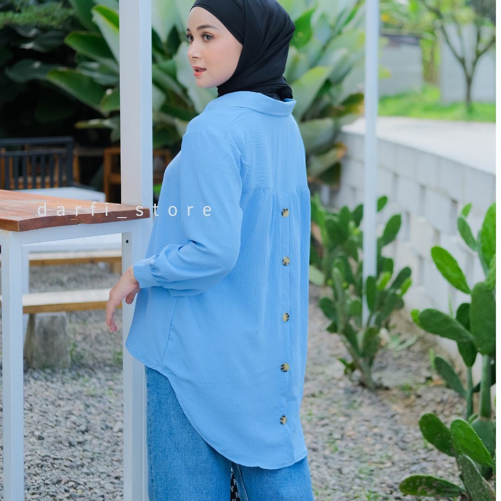 OFEELIA SHIRT - Ukuran S M L XL XXL 3XL 5L - Atasan Wanita Jumbo - Blouse Big Size - Blouse Over Size