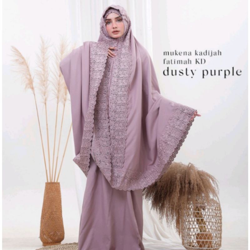 Mukena Khodijah FATIMAH Free Tas Cantik Full Bordir Bahan Katun Jumbo