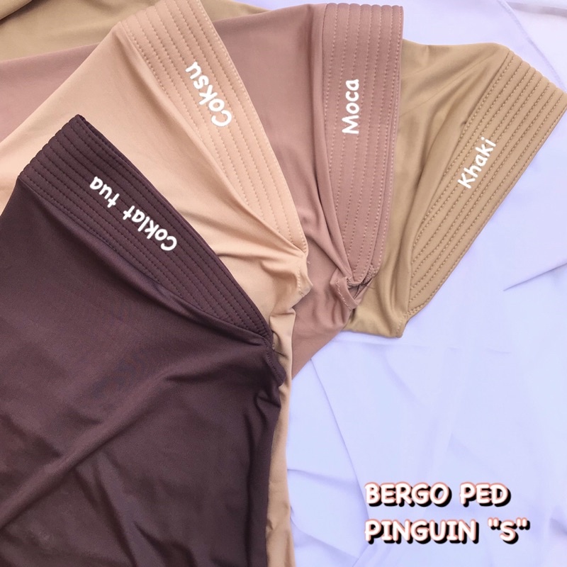 HIJAB INSTAN BERGO PED PINGUIN M JERSEY / KERUDUNG MARISA PED SPORT MENUTUP DADA