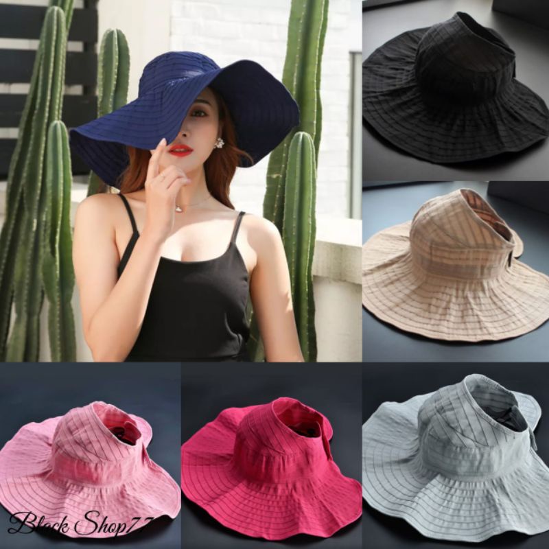 Topi Wanita Pantai Lebar Praktis