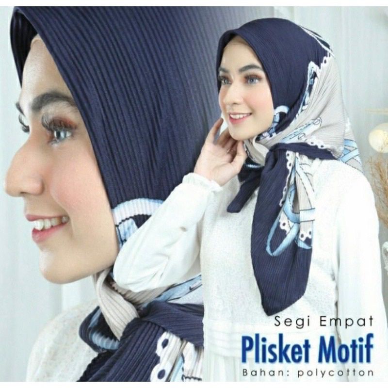 PROMO 100ribu 6pcs Hijab SEGI EMPAT MOTIF JILBAB SEGI EMPAT PLISKET MOTIF TERBARU JILBAB PLISKET SEGIEMPAT