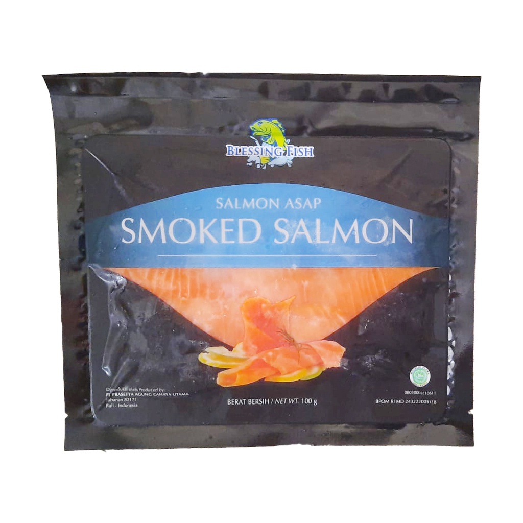 Blessing Fish SMOKED SALMON Slice 100 gr | Salmon Asap Premium