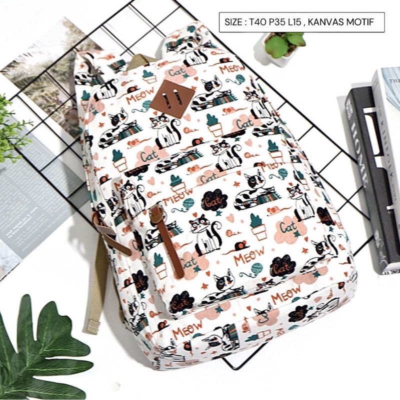 Tas Ransel Kanvas Mini