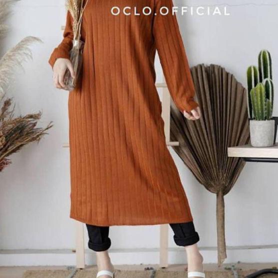 Tunik Rajut Wanita Panjang / Atasan Wanita Tunik Rajut Premium