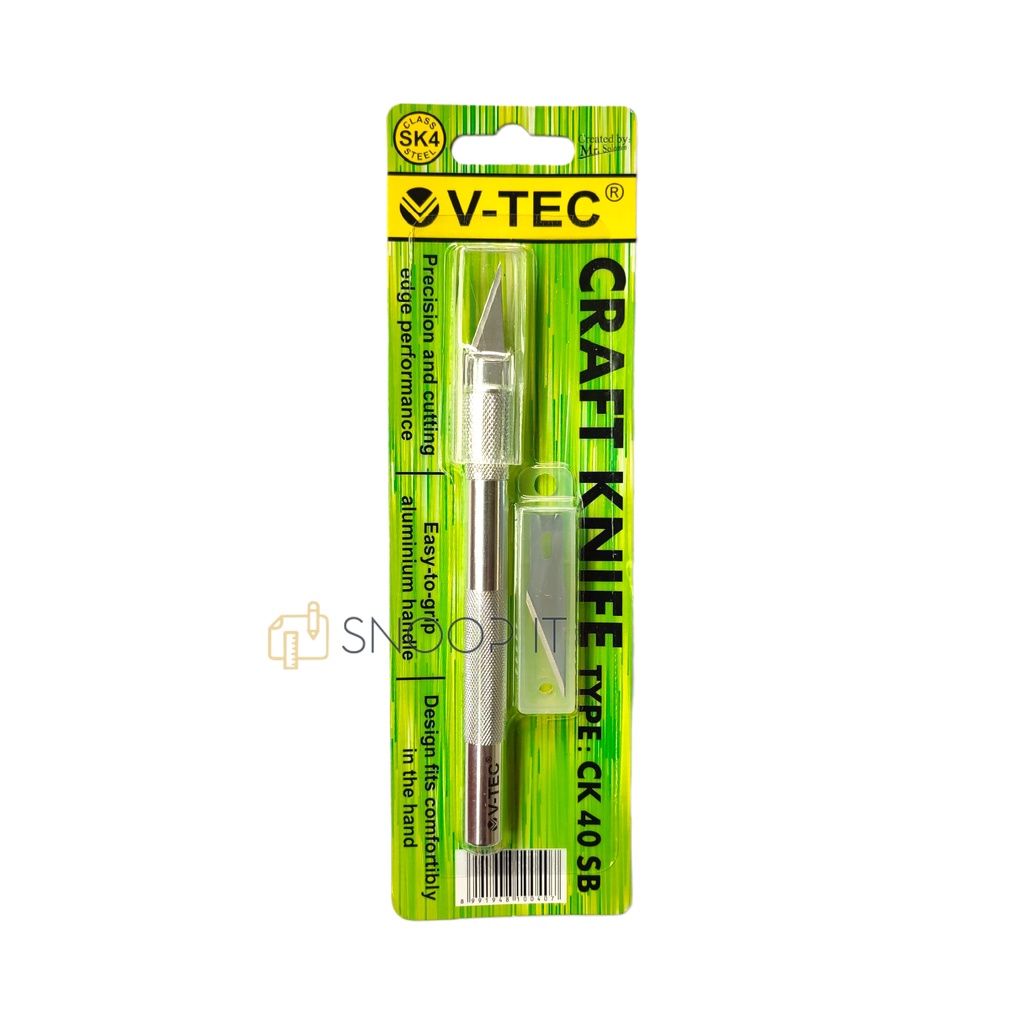 

V-Tec Craft Knife CK-40 SB / Cutter Ukir VTec CK-40 SB Alumunium Handle SHSNP