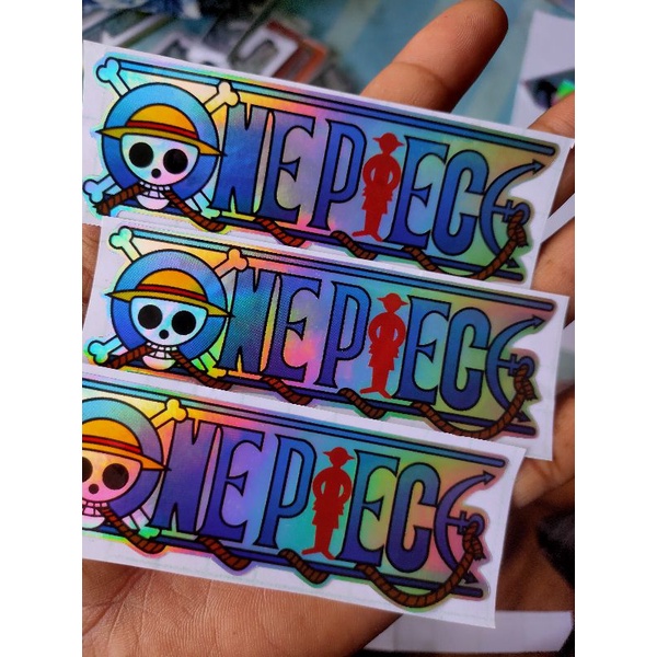 

Stiker hologram "One Piece Blue