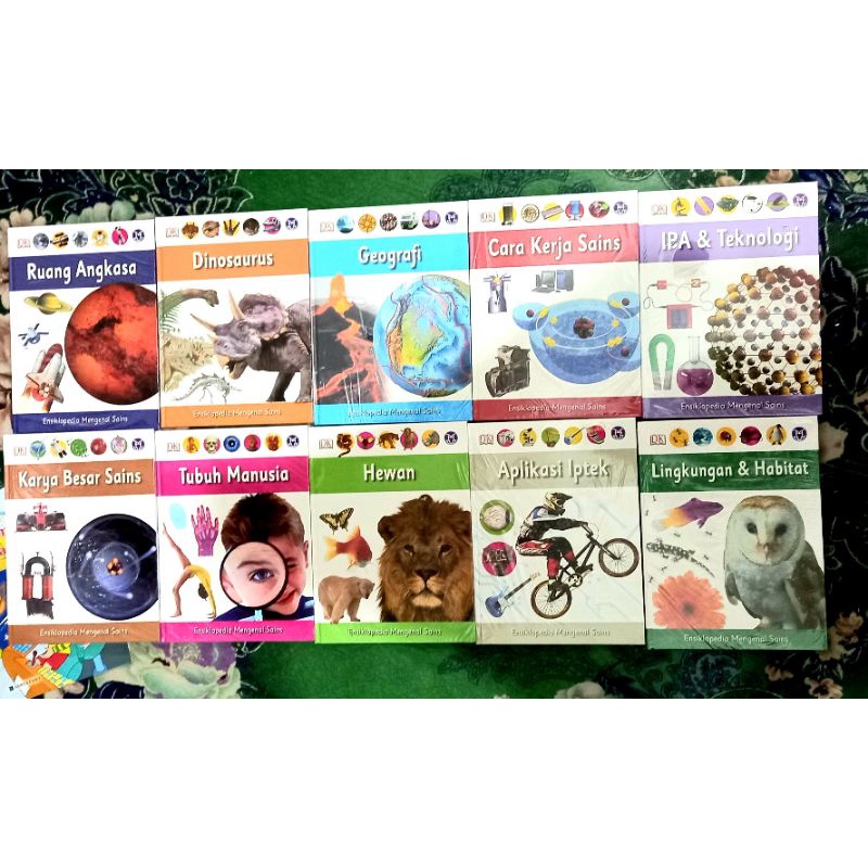 ORIGINAL BUKU ENSIKLOPEDIA MENGENAL SAINS RUANG ANGKASA DINOSAURUS GEOGRAFI CARA KERJA SAINS IPA & T