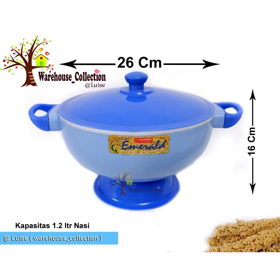 CETING NASI TAHAN PANAS/TEMPAT NASI MODEL THERMOS KHAISHA EMERALD