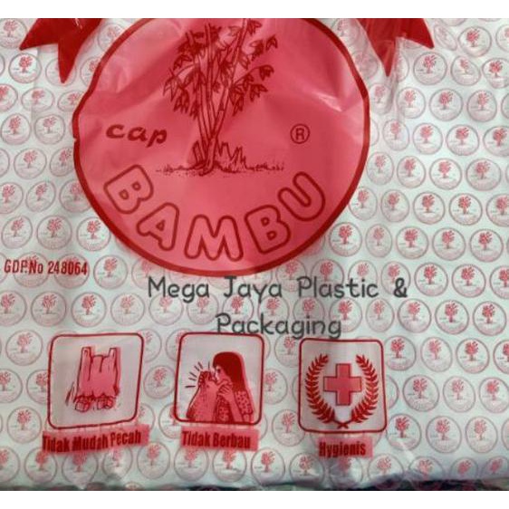 

Kresek Bambu Putih Jumbo 40x60x0.35 isi 50 lembar