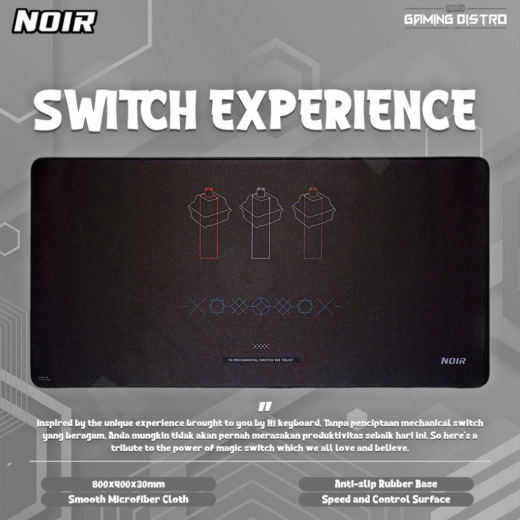 Mousepad Noir Switch Experience Deskmat