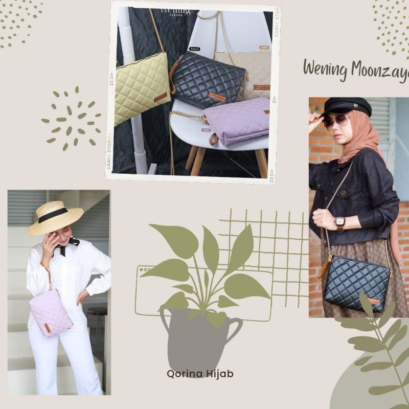 Tas wanita / hand bag / Wening moonzaya /clutch / Sling bag / tas selempang