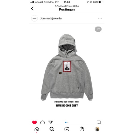 Dominate hoodie time grey