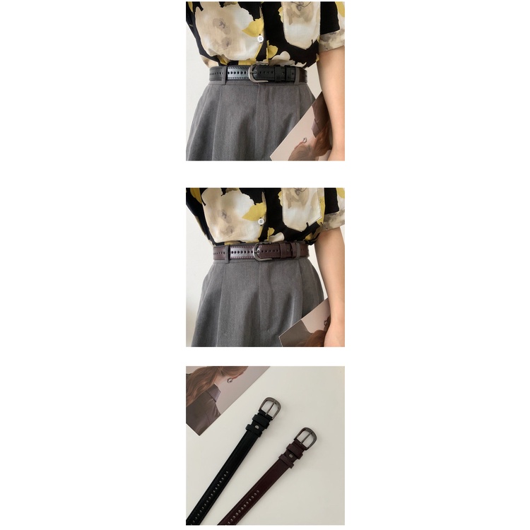 BGS-173 Ikat Pinggang Gesper Belt Polos Wanita Bahan Kulit PU / Tali Pinggang Wanita / Gesper Korean Fashion Style Kekinian 2022