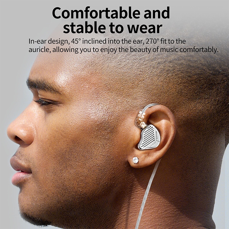 Kz PR1 Headset Earphone In-Ear Bluetooth Wireless HIFI Bass 13.2mm Untuk Olahraga / Lari / DJ