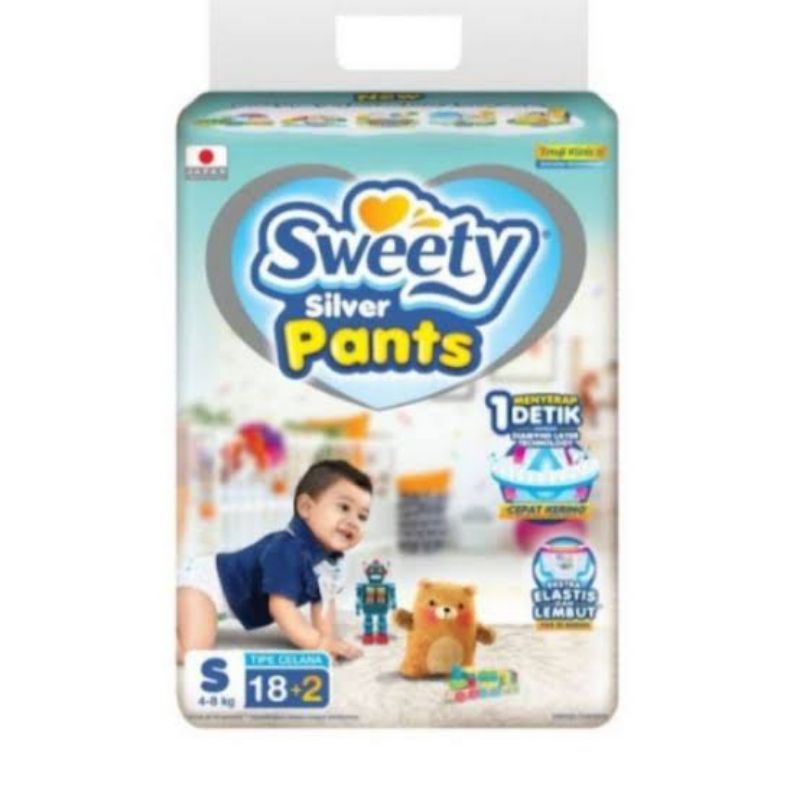 Sweety Silver Pants S18+2 / Popok Sekali Pakai / Popok Sweety