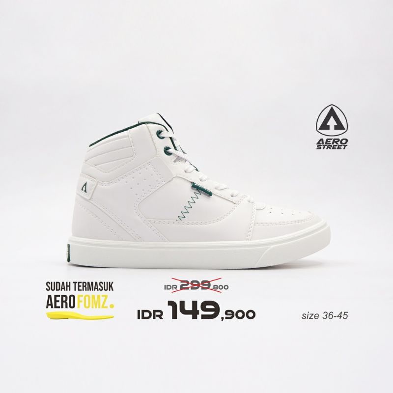 Aerostreet -44 Hoops Putih - Sepatu Sneakers Casual Aero Street