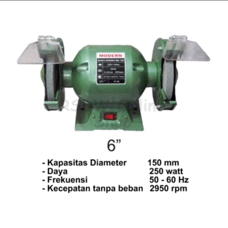 TERMURAH grenda duduk MODERN  MD 150  bench grinder 6 inci Modern