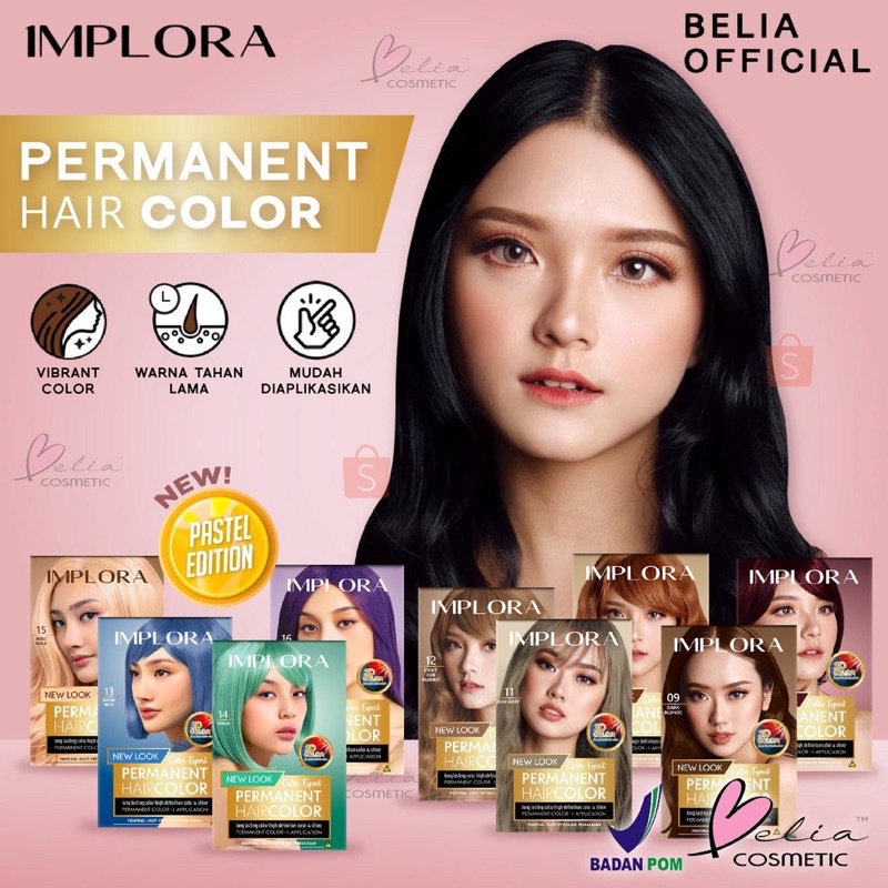 IMPLORA New Permanent Hair Color Semir Rambut (✔️BPOM)