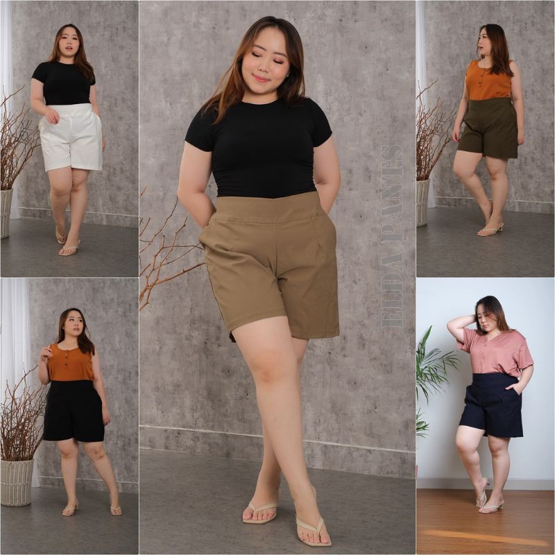 celana hot pants wanita jumbo dewasa pendek big size korean style