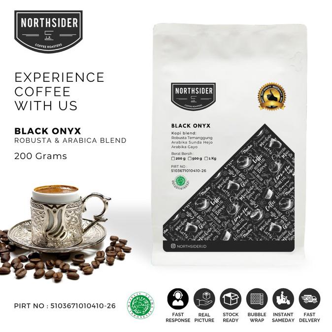 

BISA COD BIJI KOPI SUSU BLACK ONYX BLEND - 200GR NORTHSIDER COFFEE /KOPI RUBE/KOPI KAPAL API/KOPI SLB/KOPI PEJUANG/KOPI BUBUK