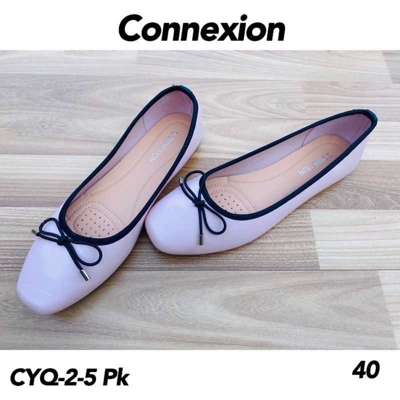 Flatshoes Connexion Pink Pita Hitam