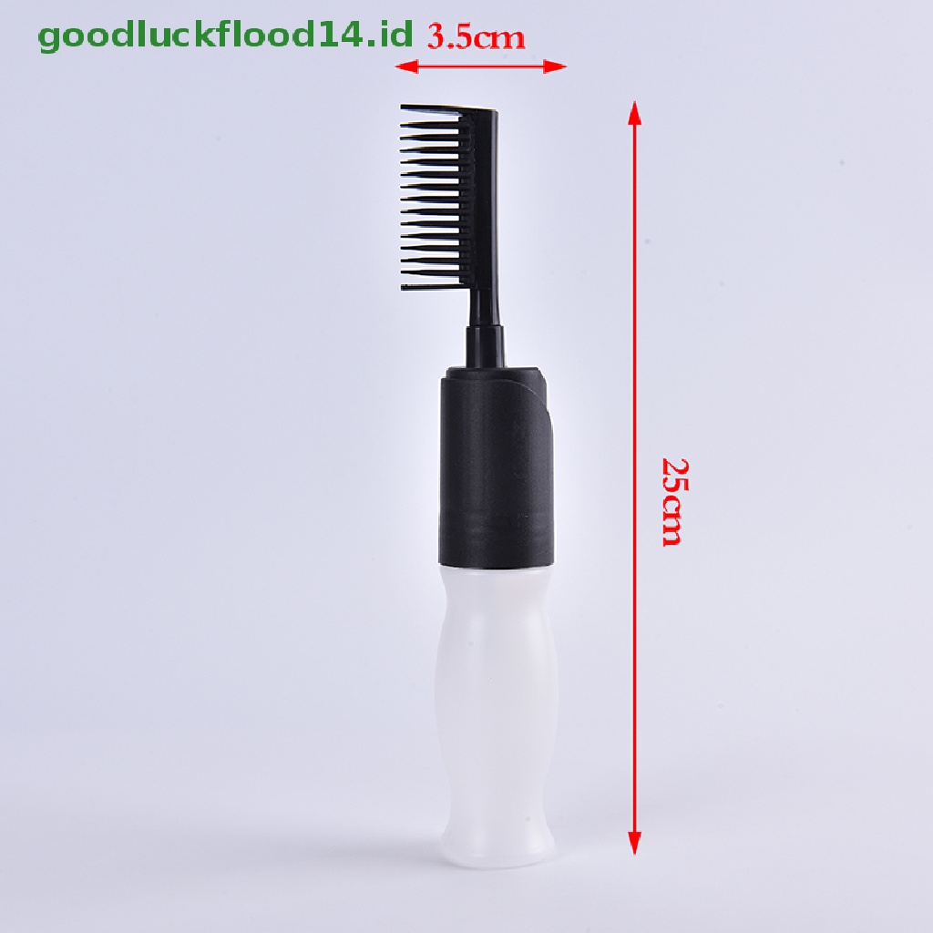 (GOOGFOUR) Botol Dispenser Aplikator Cat Rambut 110ML Dengan Sisir Untuk Salon