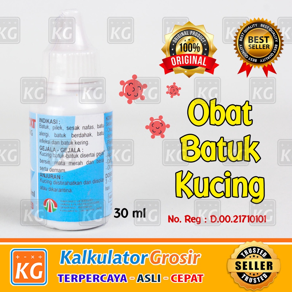 BATUXIN CAT - Obat Kucing Batuk Pilek Sesak Nafas Berdahak Bersin Demam Cat Kitten Obat Batuk Kucing Sesak Nafas Batuk Alergi Berdahak Pilek 30ml Adult dan Kitten